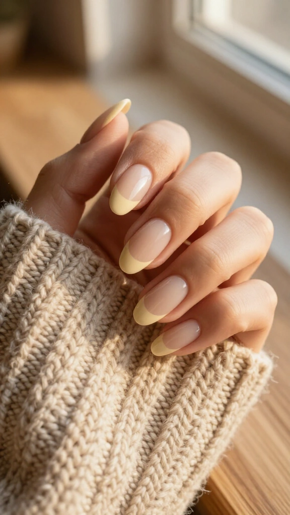 Warm vanilla French tips