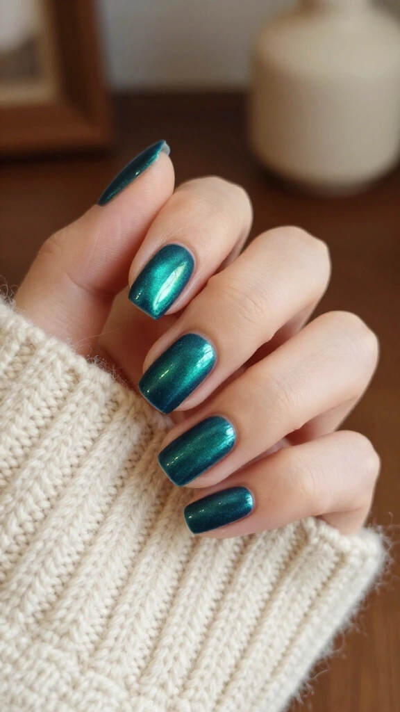 Deep teal velvet