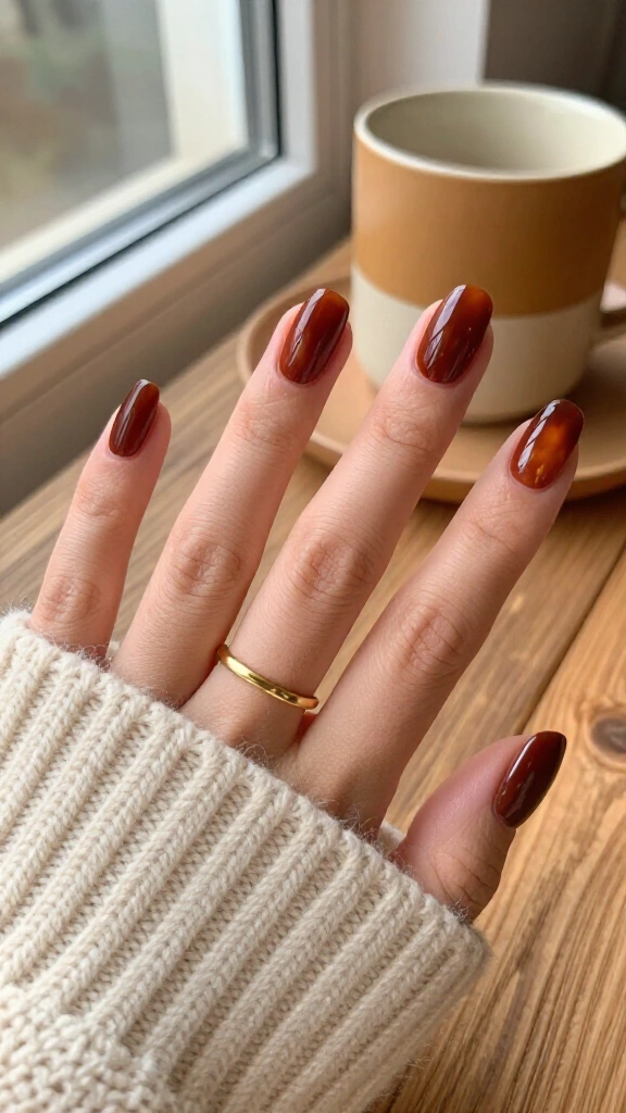Rich mahogany gloss