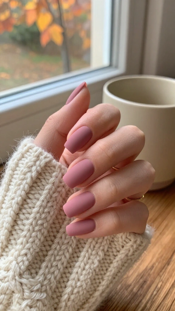 Dusty rose matte coating