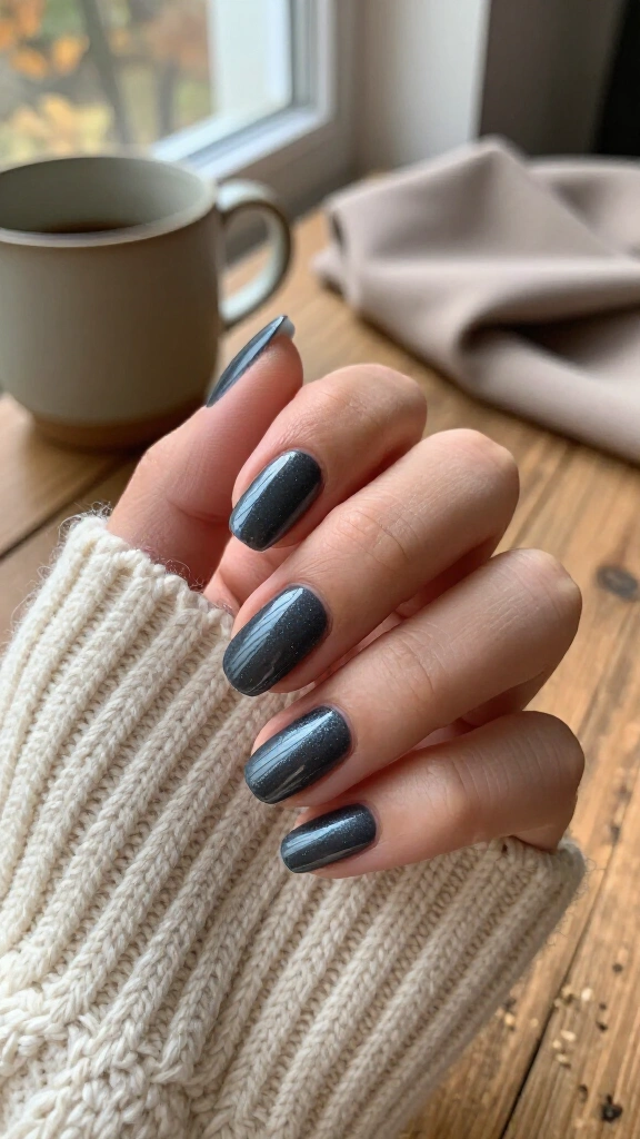 Charcoal grey pearl finish