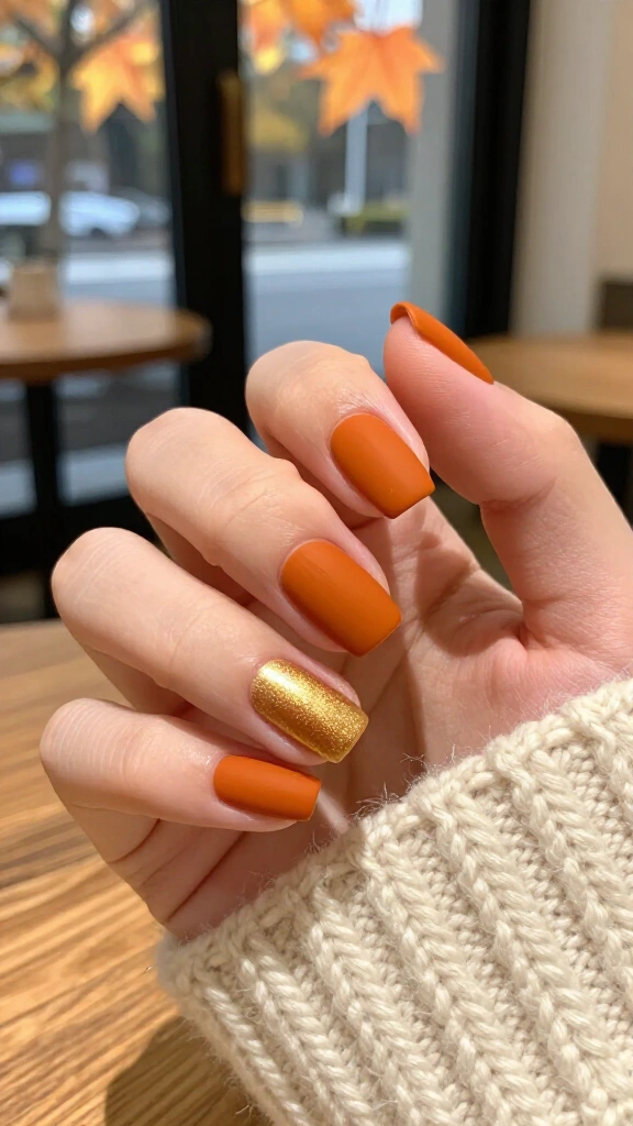 Matte pumpkin spice accent