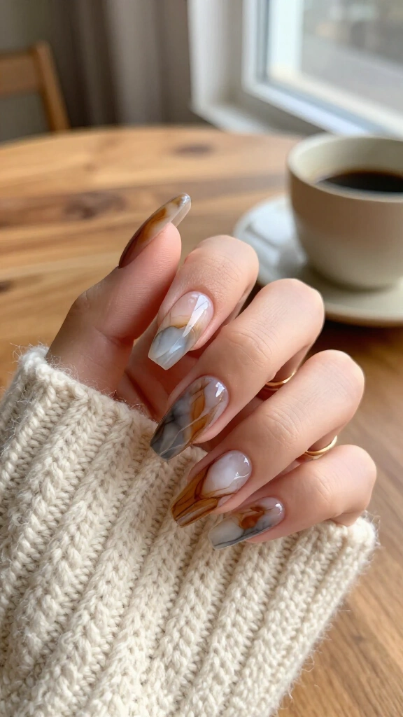Smoky quartz swirls