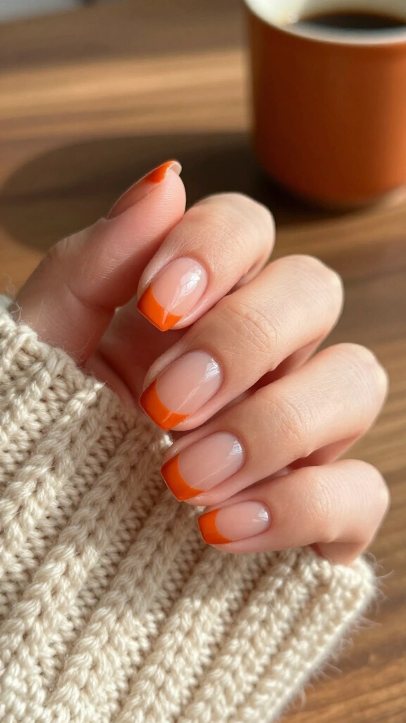 Burnt orange micro-half-moons