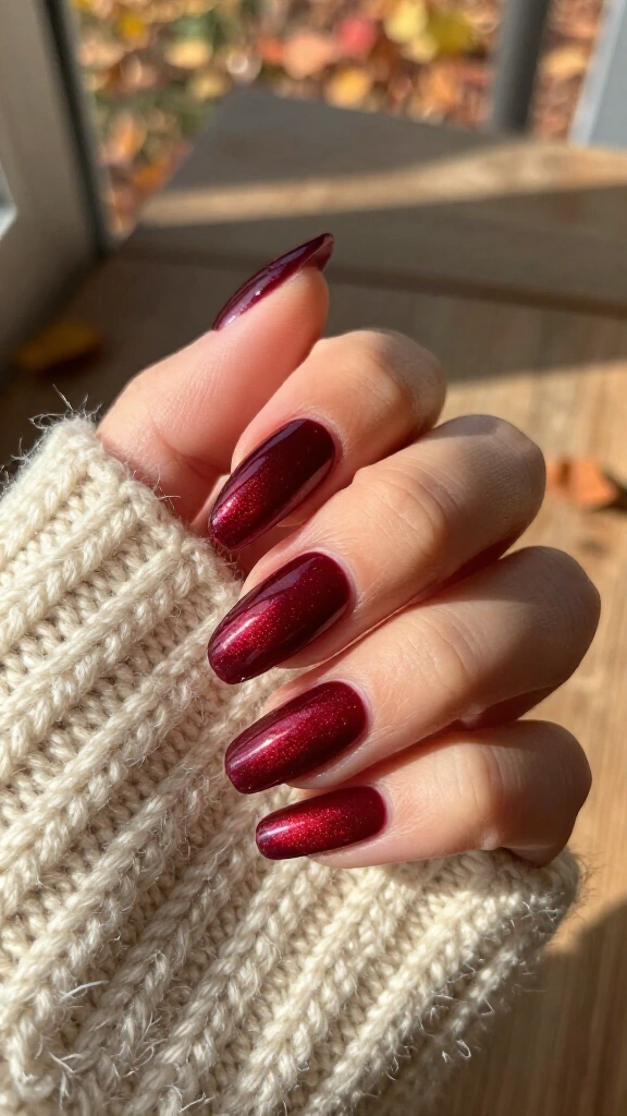 Wine red 3D velvet effect