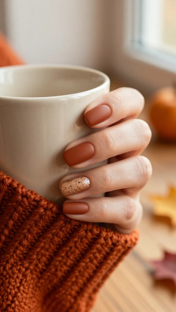 Cinnamon speckled matte