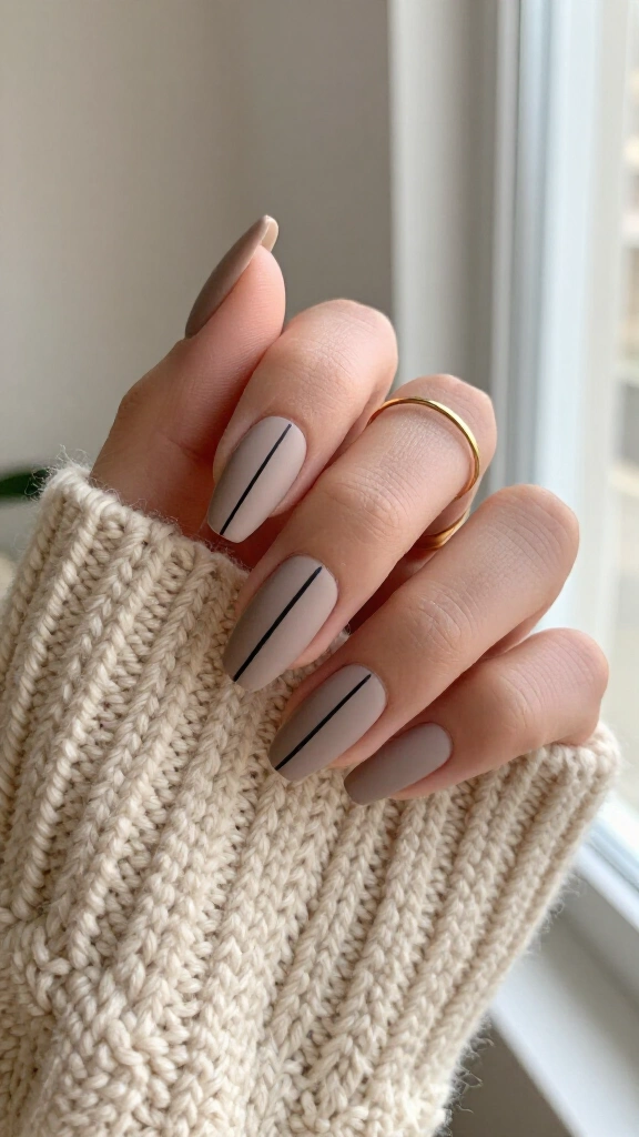 Matte taupe minimalist lines