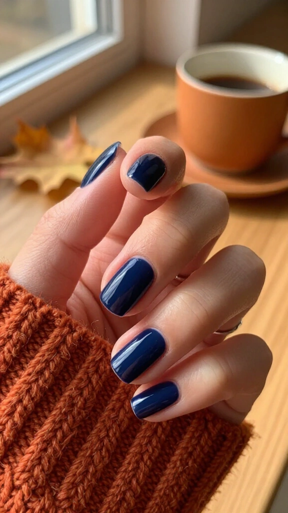 Deep navy jelly polish