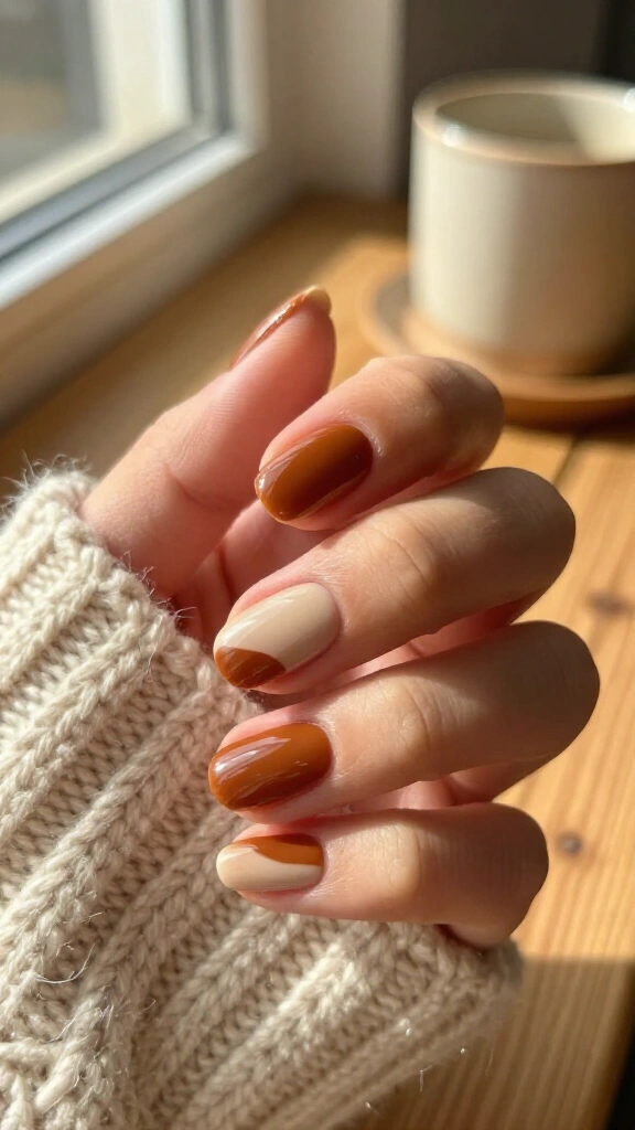 Abstract caramel cutouts