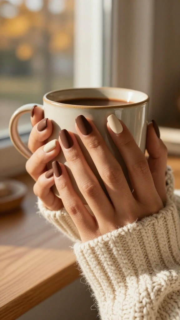 Matte hot cocoa and cream