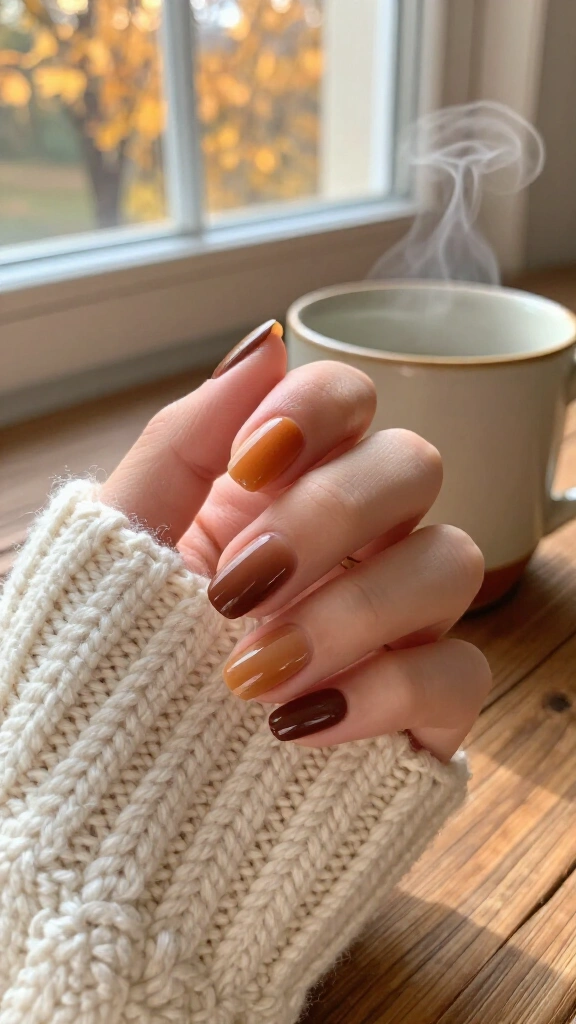 Salted caramel and cocoa gradient