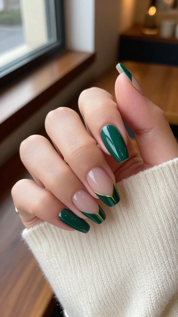 Emerald Green Negative Space