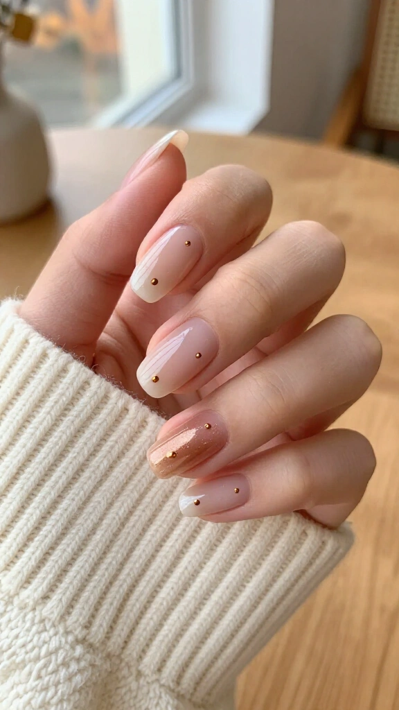 Barely-There Nude with Copper Dots