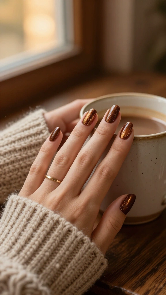 Metallic bronzed chocolate