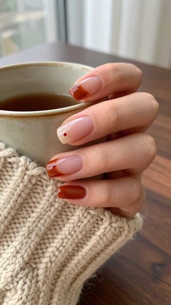 Warm mahogany micro dots