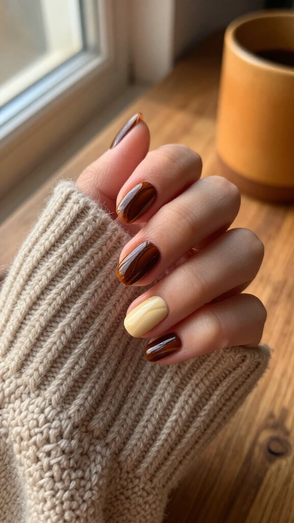 Chocolate vanilla swirl waves