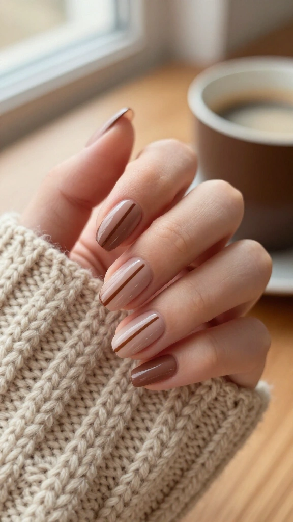 Minimalist mocha stripe
