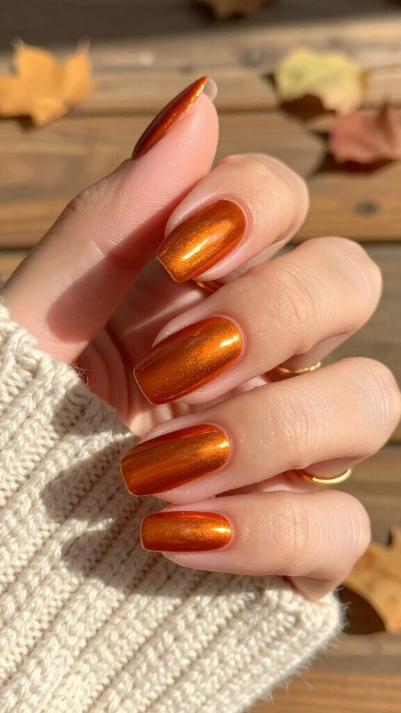 Burnished pumpkin spice metal