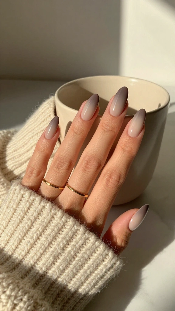 Neutral taupe ombré