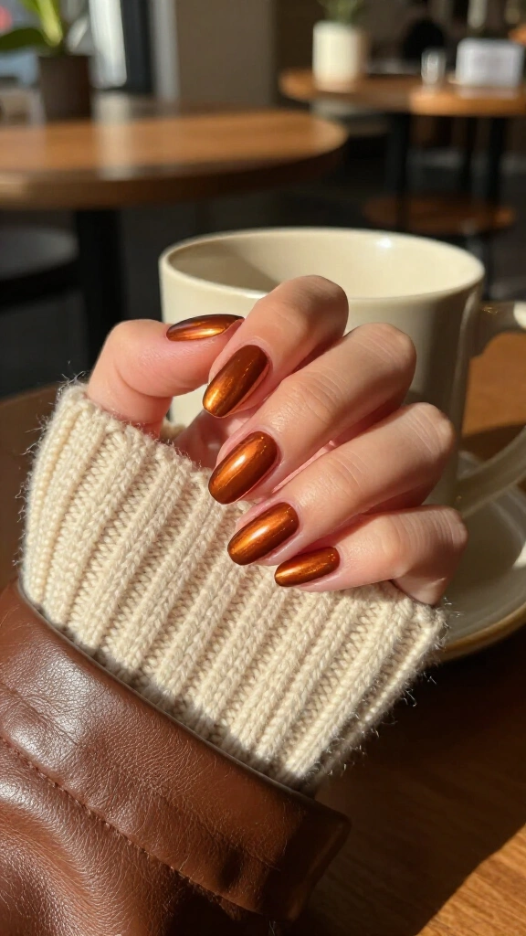 Warm cinnamon liquid mirror