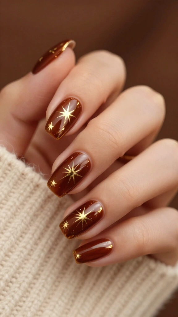 Gilded chestnut chrome stars