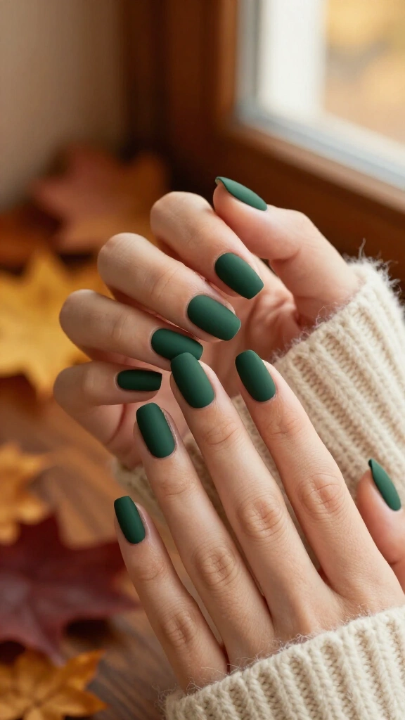 Rich forest green matte