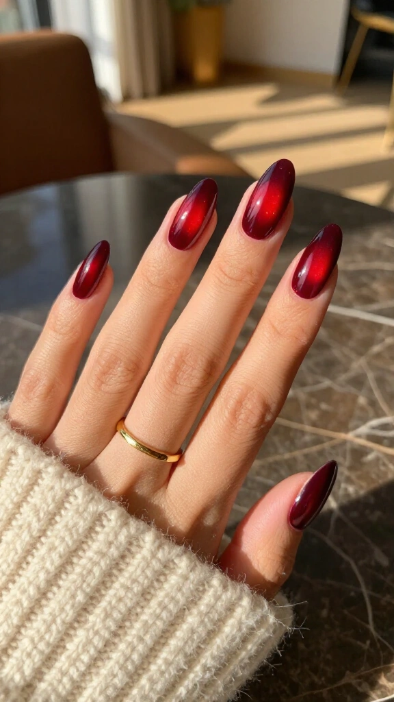 Dark cherry red aura