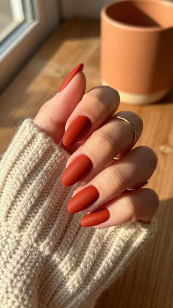 Warm terracotta matte finish