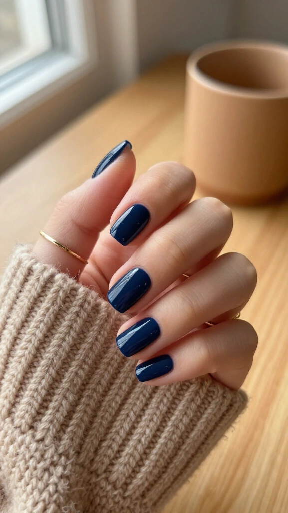 Glossy midnight navy