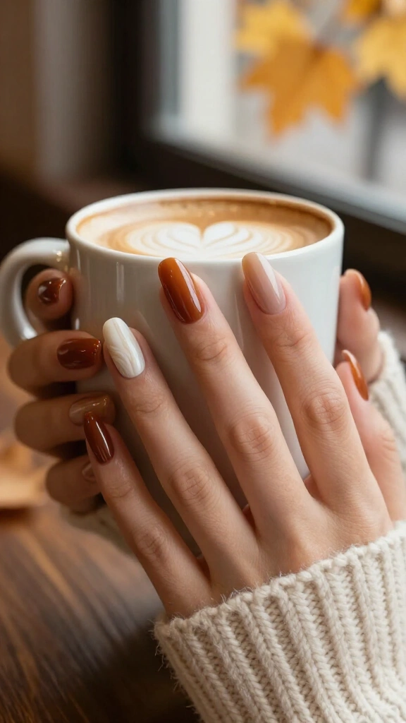 Frosted caramel latte