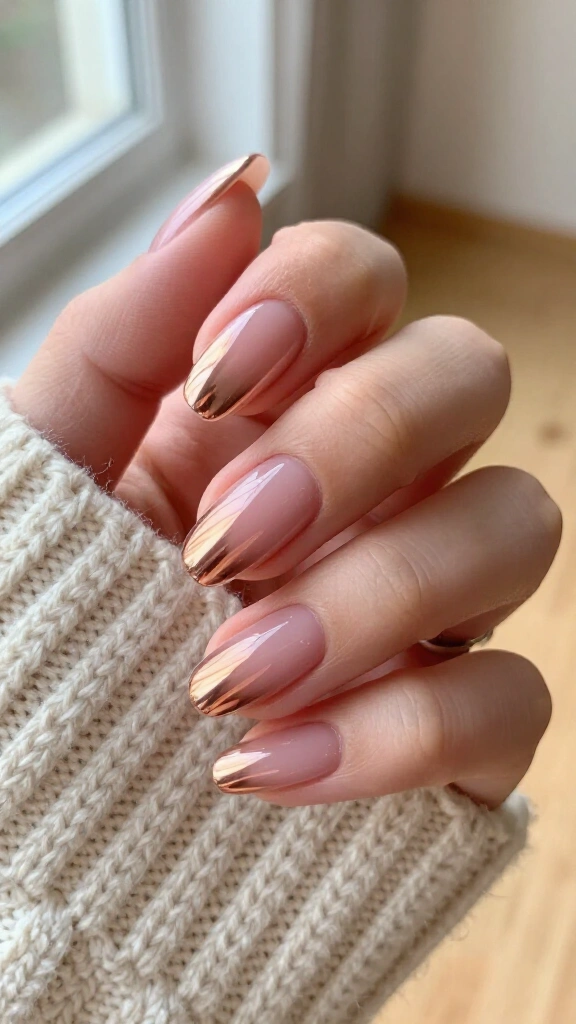 Rose gold chrome glaze