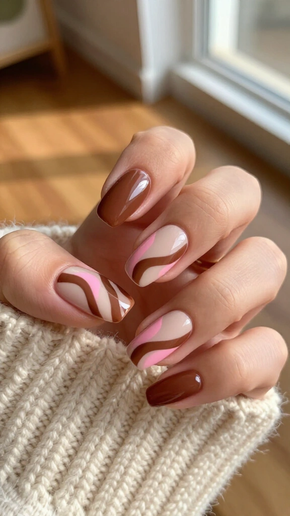 Bubblegum mocha swirls
