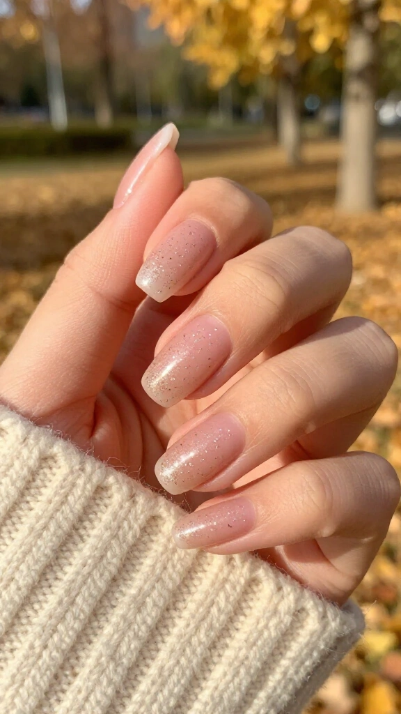 Sheer blush with micro-glitter