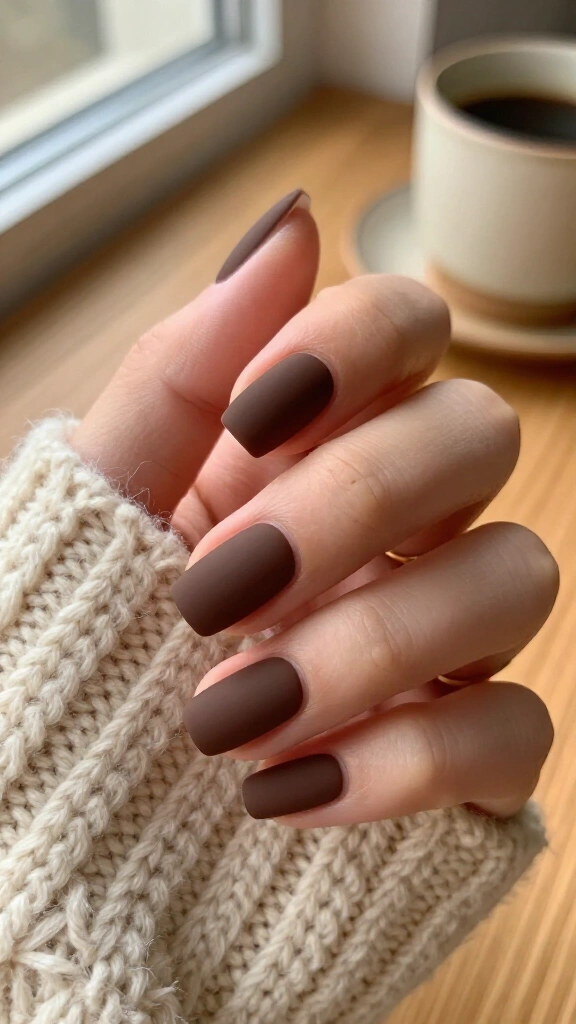 Matte espresso half-moons