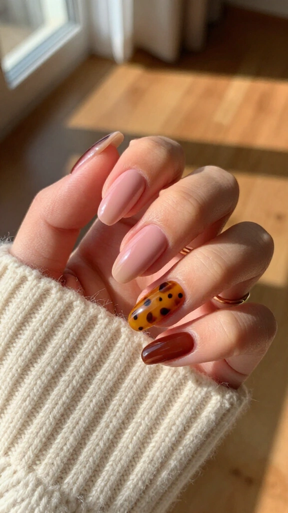 Tortoiseshell & pink split accent