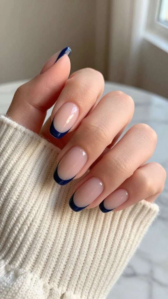 Deep navy micro-French