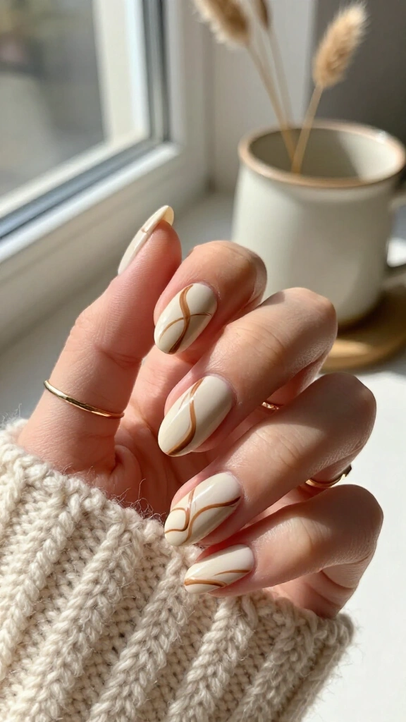 Warm oat milk swirls