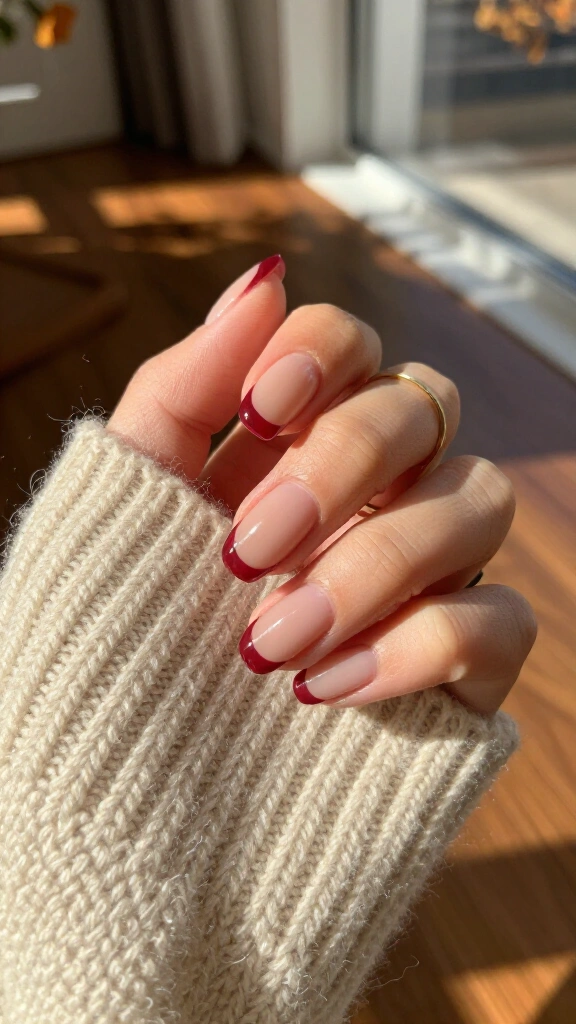 Oxblood gloss micro-French