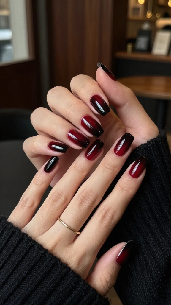 Blackish-red jelly polish
