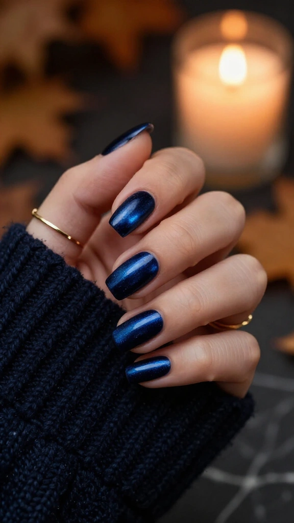 Midnight indigo velvet
