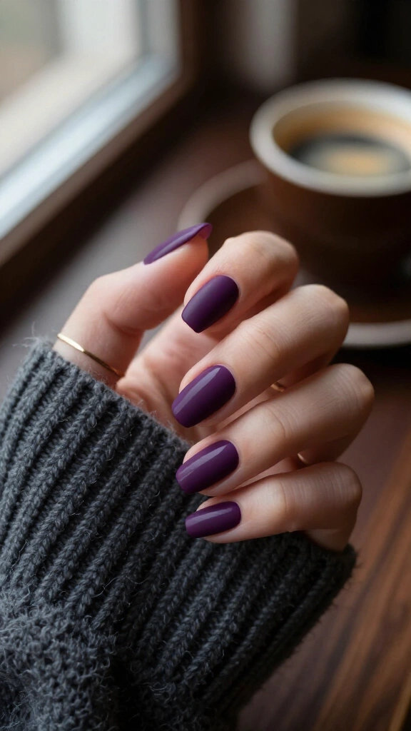 Dark plum matte and gloss mix