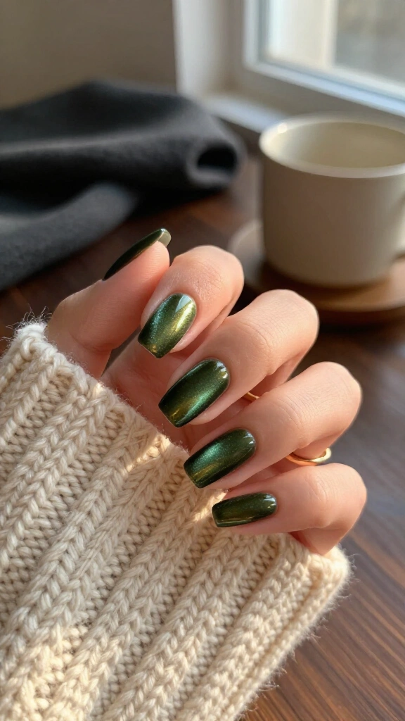 Dark olive green velvet