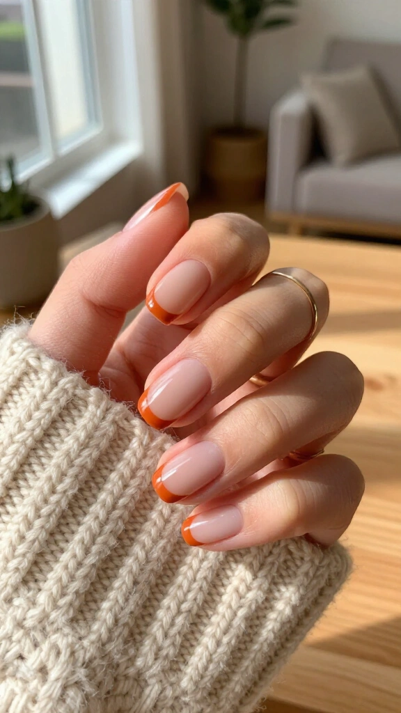 Burnt orange micro tips