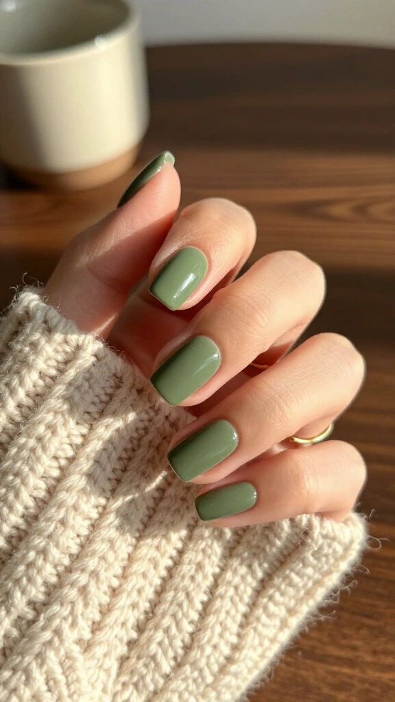 Matte olive green square