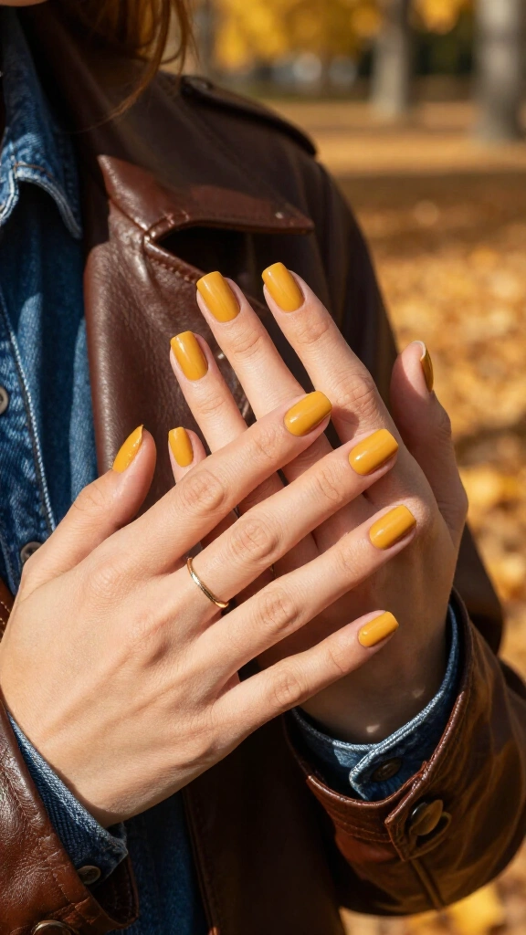 Warm mustard yellow
