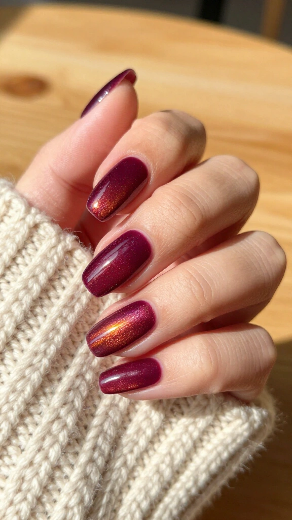 Plum velvet cat-eye