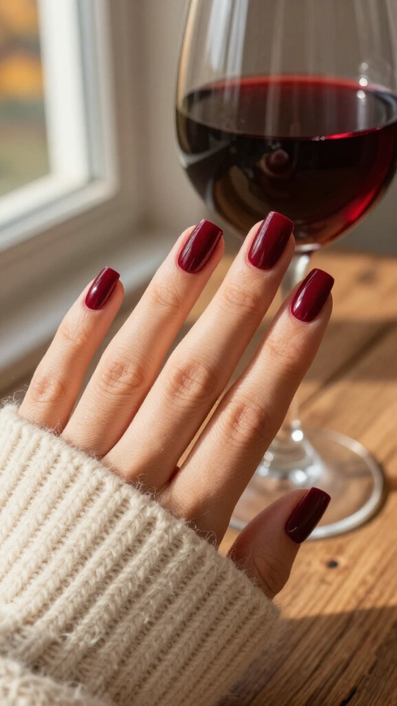 Moody wine red