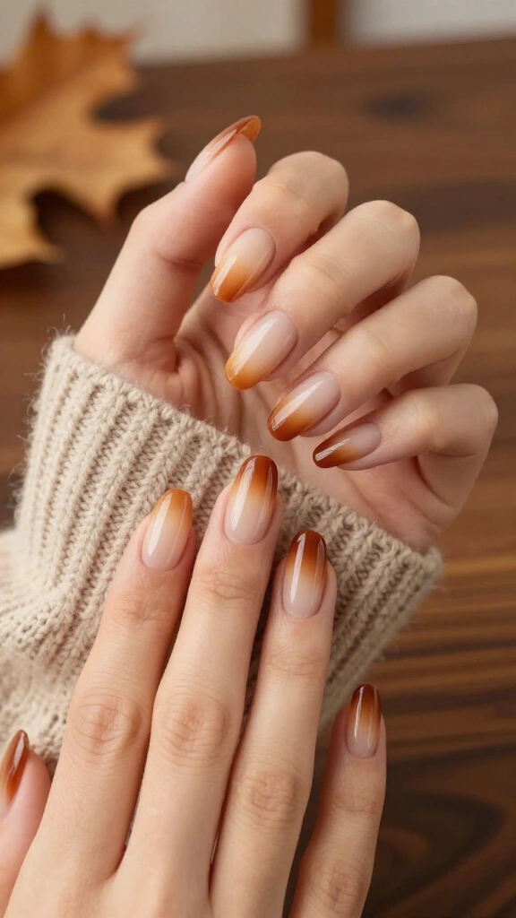 Toasted pecan ombré