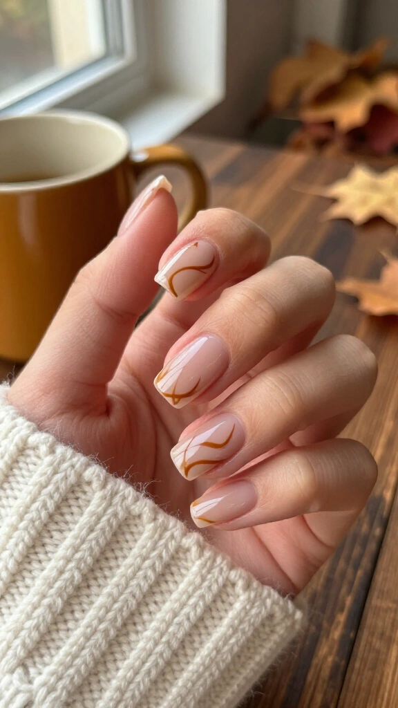 Caramel swirl accent