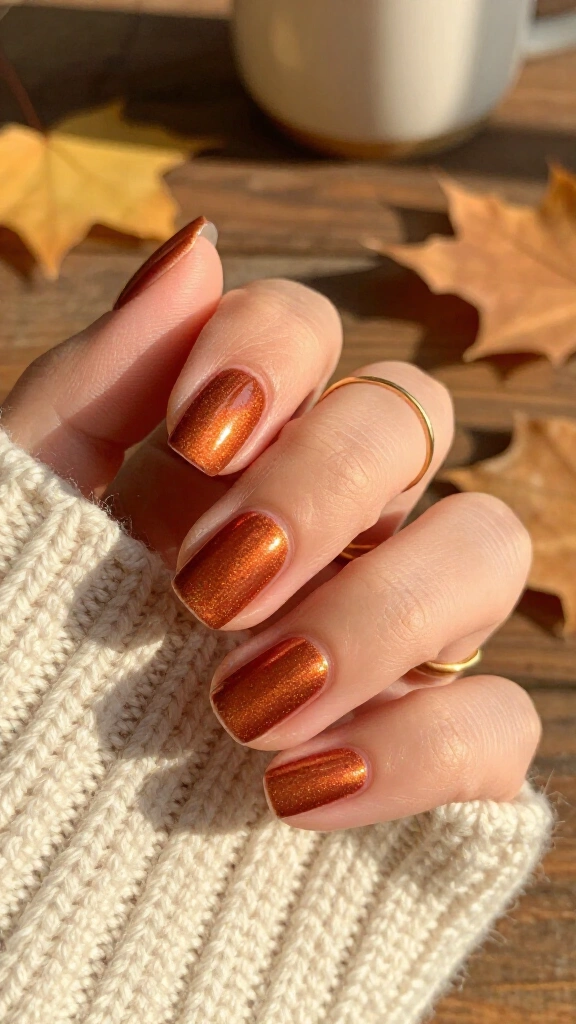 Warm copper shimmer